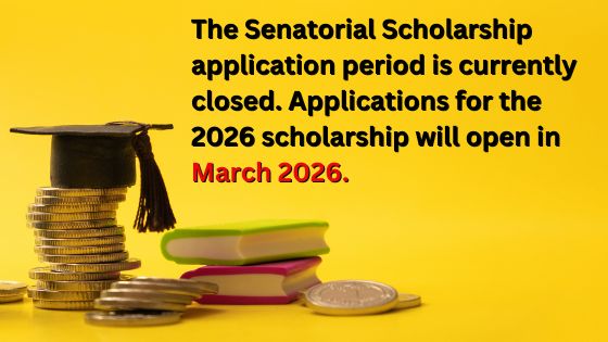 Senatorial Scholarship Application Closed Notice