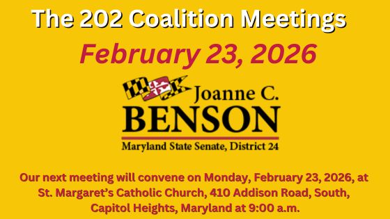 THE GREATER 202 COALITION – MONTHLY MEETING SCHEDULE (2026)